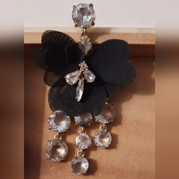 J.Crew fabric & crystal earrings - Picture 2 of 3